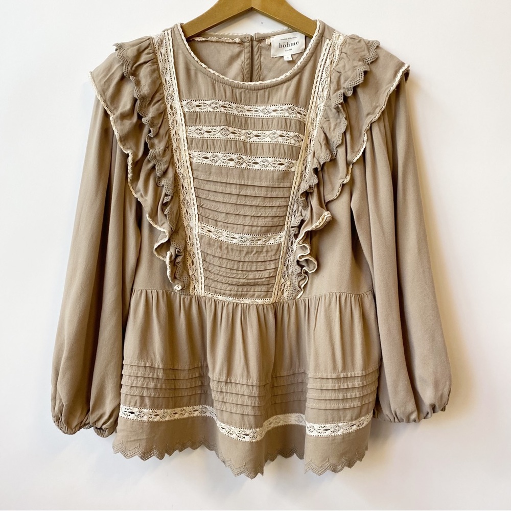 Bohme Beige Ruffled Blouse - Picture 4 of 9